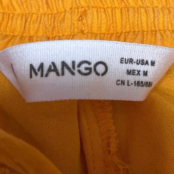 MNG Mango Coral Drop Short Sleeve Button Down Shirt Mini Shorts 2 Pc Set Size L - Picture 5 of 7